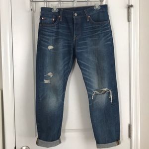 Levi’s 501 CT Distressed Boyfriend Jeans